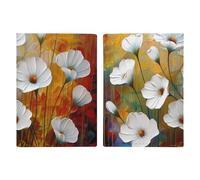 Morning Glory White Flowers Oil Paintings Passport Holder PU Leather Passport Protective Cover Travel Wallet Accessories