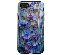 Morning Glory Wildflowers Stained Vintage Birth Flower Case for iPhone SE (2020) / 7 / 8