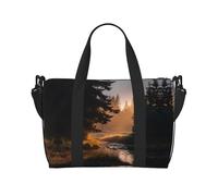 Morning Glow Print Gym Bag for Women, Weekender Overnight Bag,Personal Item Bag, Shoulder Bag for Women Men,One Size