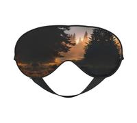 Morning Glow Print Satin Sleep Mask & Eye Mask | Deep Dream Sleep Masks for Women & Men | Soft Sleeping Eye Mask to Nourish Skin