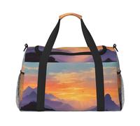 Morning Glow Print Weekender Bag,Gym Bag with,Carry On Luggage Overnight Weekend Bag, Holdall Handbag & Shoulder Bag for Travel Fitness