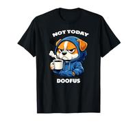Morning Grouch, Bad-Tempered Dog with Coffee T-Shirt