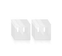 MORNING GROUP Glossy Finish Decorator Switch Cover, Screwless Wall Plate, Polycarbonate Thermoplastic, Standard Size, UL Listed, White 2-Gang 10 Pack