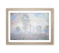 Morning Haze By Claude Monet Classic Painting Framed Print | A4 Oak Framed Wall Art | Ready to Hang | Classic Historical Picture | Living Room Bedroom Lounge Office
