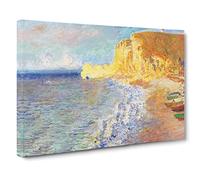 Morning In Etretat By Claude Monet Canvas Print | Gallery Wrapped 30mm Frame Wall Art | 24x16 inches | Ready to Hang | Impressionist Picture | Living Room Bedroom Lounge Office