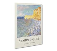 Morning In Etretat By Claude Monet Canvas Print | Gallery Wrapped 30mm Frame Wall Art | 30x20 inches | Ready to Hang | Impressionist Picture | Living Room Bedroom Lounge Office