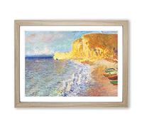 Morning In Etretat By Claude Monet Classic Painting Framed Print | A3 Oak Framed Wall Art | Ready to Hang | Classic Historical Picture | Living Room Bedroom Lounge Office