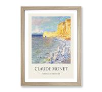 Morning In Etretat By Claude Monet Exhibition Museum Painting Framed Print | A3 Oak Framed Wall Art | Ready to Hang | Modern Historical Picture | Living Room Bedroom Lounge Office
