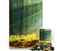 Morning in The Forest 1000-piece Jigsaw Puzzles Mindful Game Anxiety Relief Enjoyable Challenge Home Art (38x26cm)