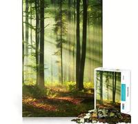 Morning in The Forest Jigsaw Puzzle for Teenagers 1000 Pieces Strong Memory Calm Daily Joyful Challenge Xmas Gift (38x26cm)