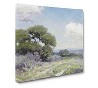 Morning In The Live Oaks by Julian Onderdonk Canvas Print | Gallery Wrapped 30mm Frame Wall Art | 14x14 inches | Ready to Hang | Classic Picture | Living Room Bedroom Lounge Office