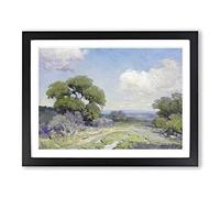 Morning In The Live Oaks By Julian Onderdonk Classic Painting Framed Print | A4 Oak Framed Wall Art | Ready to Hang | Classic Historical Picture | Living Room Bedroom Lounge Office