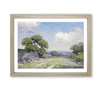 Morning In The Live Oaks By Julian Onderdonk Classic Painting Framed Wall Art Print, Ready to Hang Picture for Living Room Bedroom Home Office Décor, Oak A3 (46 x 34 cm)