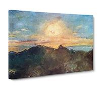 Morning Light by Fujishima Takeji Painting Canvas Print | Gallery Wrapped 30mm Frame Wall Art | 30x20 inches | Ready to Hang | Contemporary Picture | Living Room Bedroom Lounge Office
