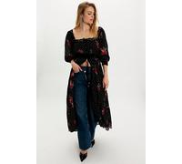 Morning Meadows Long-Sleeve Maxi Dress at Free People in Red Pop Combo, Size: XS - female