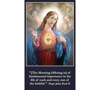 Morning Offering LAMINATED Holy Card (5-pack) with Two Free Prayer Cards Included