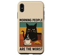 Morning People Are The Worst Cat Sarcastic Coffee Mood Case for iPhone XS Max