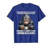 Morning People but First a Coffee Hate Mondays Gorilla T-Shirt, Men, Royal Blue, XX-Large