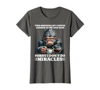 Morning People but First a Coffee Hate Mondays Gorilla T-Shirt, Women, Asphalt Grey, 3X-Large
