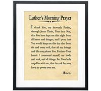 Morning Prayer Inspirational Wall Art by Martin Luther/Christian Wall Art Cuadros de pared de sala, Christian Decor Prayers Print/Artwork Bedroom Gifts for Men Picture Print (Parchment, 8x10)