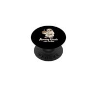 Morning Rituals Are Sacred Funny Sloth Coffee Animal Humor PopSockets Adhesive PopGrip