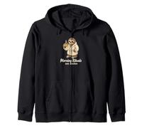 Morning Rituals Are Sacred Funny Sloth Coffee Meme Novelty Zip Hoodie