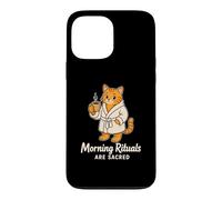Morning Rituals Are Sacred Funny Tabby Cat Coffee Meme Art Case for iPhone 13 Pro Max
