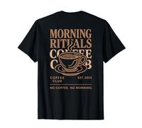 Morning Rituals Coffee Club Aesthetic Graphic - T-Shirt