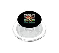 Morning Run Golden Greets Everyone Dog Lover PopSockets PopGrip for MagSafe