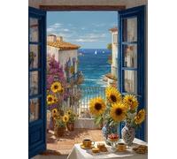 Morning Seaview 500 Piece Jigsaw Puzzles for Adults, Colourful, Challenging & Brainteasing Adult puzzles 500 Pieces Flower, Fun jigsaws for The Whole Family 20x15 inch