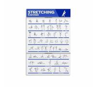 Morning Stretching Poster Workout Exercises Chart Daily Flexibility Routine Canvas Wall Art Decor(Unframed,16x24inch(40x60cm))