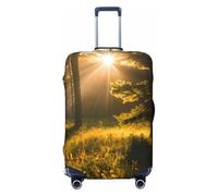 Morning Sunlight in Wilderness Print Elastic Suitcase Cover,Washable,Lightweight,Fashion(S-XL)