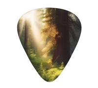 Morning Sunlight In Wilderness Print Guitar Picks Personalized Novelty Guitar Plectrums For Electric Guitar Acoustic Guitar 12 Pack