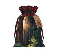 Morning Sunlight In Wilderness Printed Gift Bag, Perfect Color Blocking Burlap Gift Bag