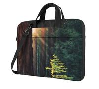 Morning Sunlight In Wilderness Printed Waterproof Laptop Case Ultra-Thin Portable One-Shoulder Laptop Bag 600d Oxford 13in/14in/15.6in