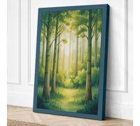 Morning Through the Trees Canvas Wall Art Print 24x16 Inch (61 x 41 cm)