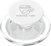 Morning Vibes Coffee Mug Minimalist One Line Art PopSockets PopGrip for MagSafe