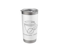 Morning Vibes Coffee Mug Minimalist One Line Art Stainless Steel Insulated Tumbler