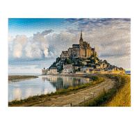 Morning View of Mont Saint-Michel France - Premium 1000 Piece Jigsaw Puzzle for Adults