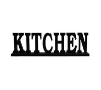 Morning View Wooden Kitchen Sign Decor Black Free Standing Wooden Letters Decor Cutout Wood Block Word Signs Tabletop Kitchen Wood Sign for Dinning Room Home Decor Kitchen Table Sign for Shelf