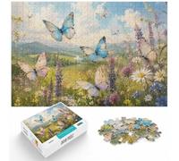 Morning Whispers Butterfly Meadow at Sunrise Jigsaw Puzzle, 1000 Piece | For holiday downtime at home: Adult jigsaw puzzle with 1000 pieces offers a longer activity for the holidays.