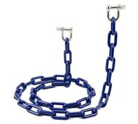 MorningRo 1 Pack PVC Coated Boat Anchor Chain 1/4 Inch x 4ft/ 5ft/ 6ft/ 7ft Anchor Chain for Boats with Stainless Steel Shackle Boat Safety for Kayak (4 ft X 1/4 Inch,Blue)