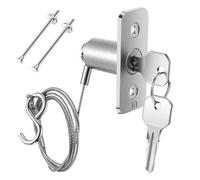 MorningRo 1 Set Garage Door Emergency Key Release Lock Kit with Cable, Universal Manual Opener Emergency Access Lock Cylinder Replacement with Keys and Hardware for Automatic Garage Doors