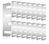 MorningRo 15 Pcs Hardware Door Hinge Shims Stainless Steel Metal Coated Finish Door Hinge Shim for Repair Kit (4 Inch)