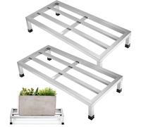 MorningRo 2 Pack Dunnage Rack 31.5" Long X 15.75" Wide, 3.9" Height Stainless Steel Dunnage Rack 1500+ Pound Capacity Storage Commercial Food Service Storage in Restaurant Kitchens Shop