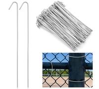 MorningRo 200 Pcs 10-1/4" Chain Link Fence Wire Ties 9 Gauge Heavy Duty Aluminum Ties Hook for Chain Link Fence, Posts, Rails, Dog Kennel Repair