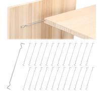 MorningRo 24 Pcs Magic Wire Hidden Shelf Brackets Support, 7-3/4in x 1/8in Concealed Installation Hidden Invisible Shelf Bracket for Kitchen Cabinet Cupboard Bookcase Closet
