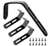 MorningRo 4 Set Angled Bunk Bed Ladder Hooks RV Utility Hook Hanger J Hooks Heavy Duty Metal PVC Coated Stainless Steel Iron Bunk Bed Ladder Hooks Brackets with Mounting Screws for Bed Decoration Hook