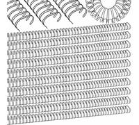 MorningRo 50 Pcs 1 Inch Metal Double Loop Cinch Binding Wires Bulk Double Spiral Binding Ring Coil Twin Spines Combs 2: 1 Pitch Cinch Machine Wire for Document Notebook File Making, Black