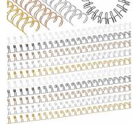 MorningRo 50 Pcs 1 Inch Metal Double Loop Cinch Binding Wires Bulk Double Spiral Binding Ring Coil Twin Spines Combs 2: 1 Pitch Cinch Machine Wire for Document Notebook File Making, 5 Colors